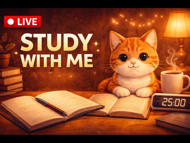 🔴 LIVE | 6 hours Study With Me 📚