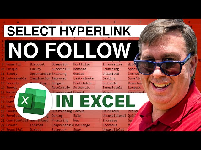 Excel 101 - Selecting, Or Not Selecting, Hyperlinks in Excel - Episode 1601