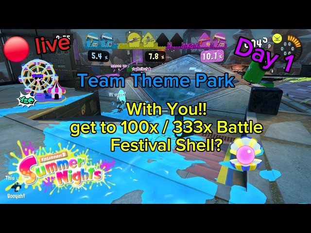 Splatoon 3 Summer Nights •Theme Park• Wins 100x Battle Day 1