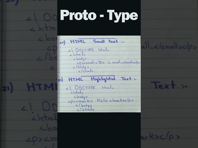 Adding Small And High-Lighted Text In A Website.....#htmlbeginner #webdevelopermemes #webdeisgn