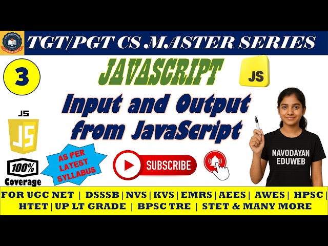 3 - JavaScript Input & Output in One Shot | Beginner to Pro