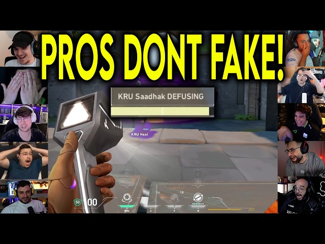 Valorant Streamers React To KRU Saadhak UNREAL DEFUSE CLUTCH Against LOUD In VCT