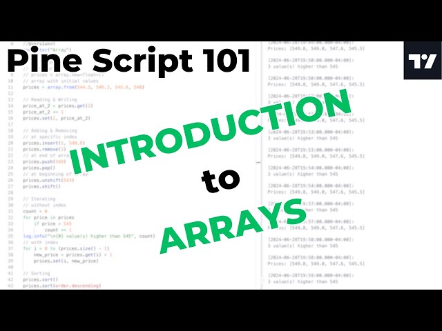 Pine Script 101 - How to work with ARRAYS