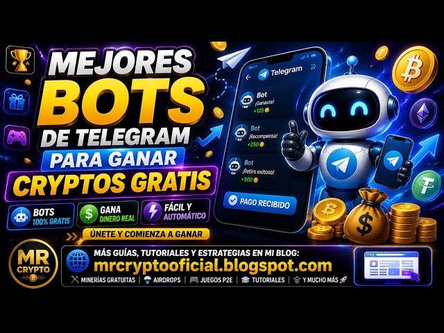 🤖 Los Mejores BOTS de TELEGRAM para Ganar CRIPTOMONEDAS GRATIS 💰 (2026)