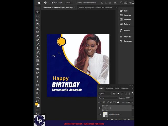 how to design happy birthday flyers in less than a minute #photoshop #shorts