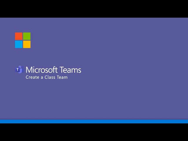 Microsoft Teams - Create a Class Team