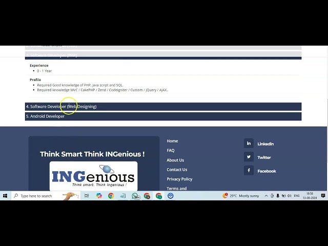 Jobs for Fresher :- software Developer(java) || junior java Developer