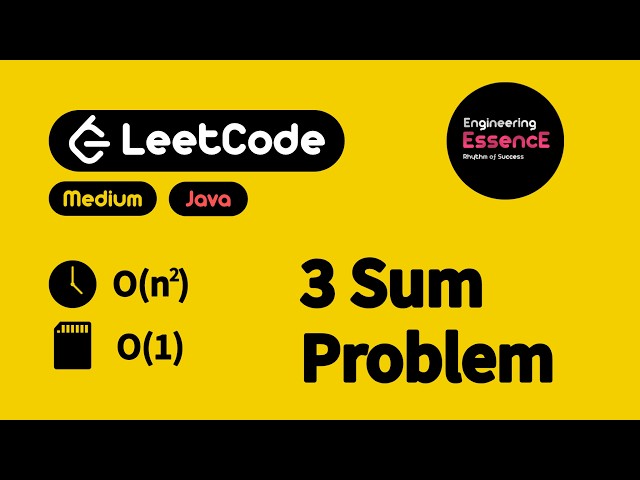 Leetcode | 3 Sum Problem | Explained with Example