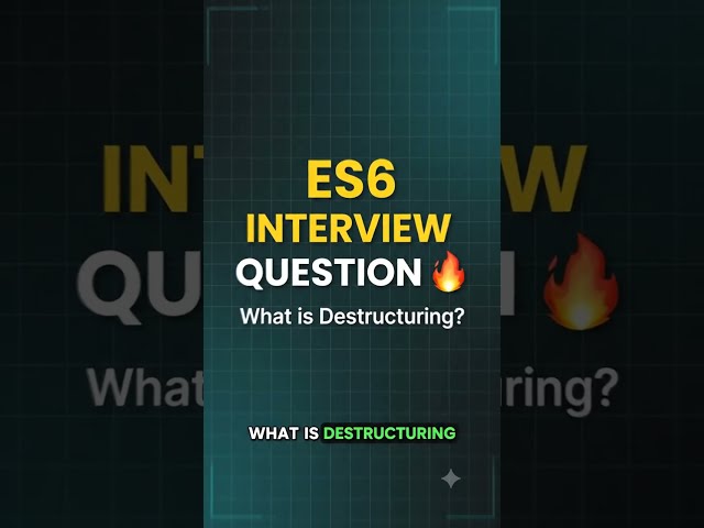 JavaScript Destructuring in 10 Seconds ⚡ Learn This ES6 Syntax! #shorts