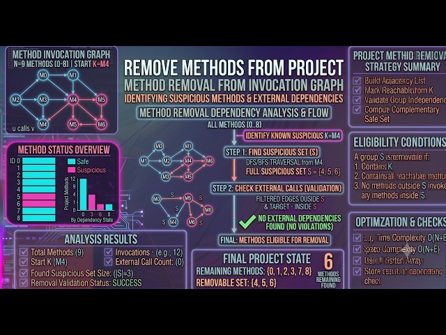 Remove Methods From Project | GRAPH | DFS