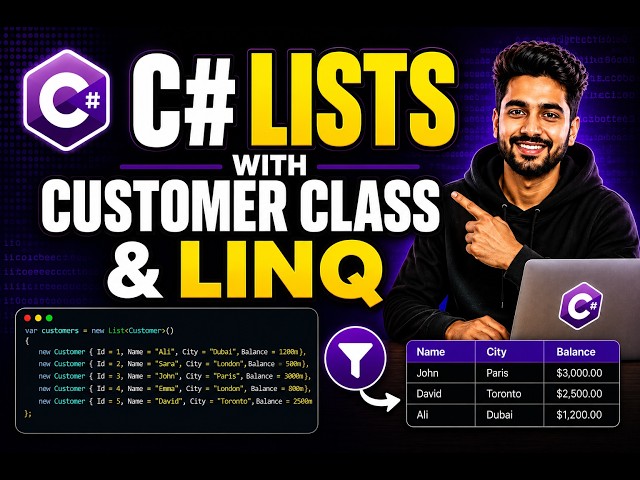C# Lists with Custom Classes & LINQ | Complete .NET 10 Tutorial with Practical Examples