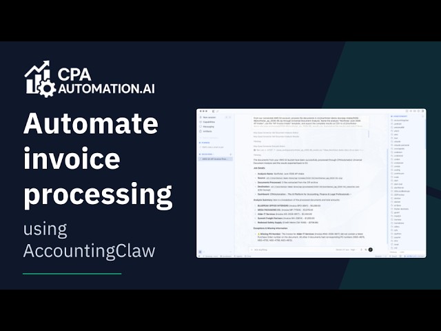 Automate Universal Document Analysis with AccountingClaw | Agentic AI Demo by CPAAutomation.ai