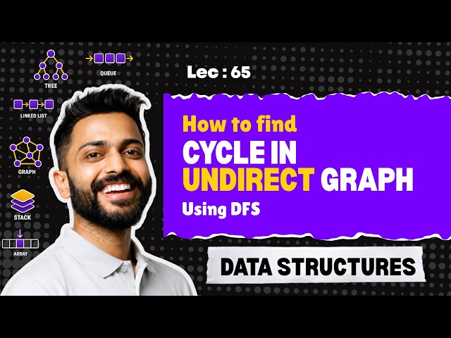 LEC-65 : How to Find Cycle in Undirected Graph using DFS