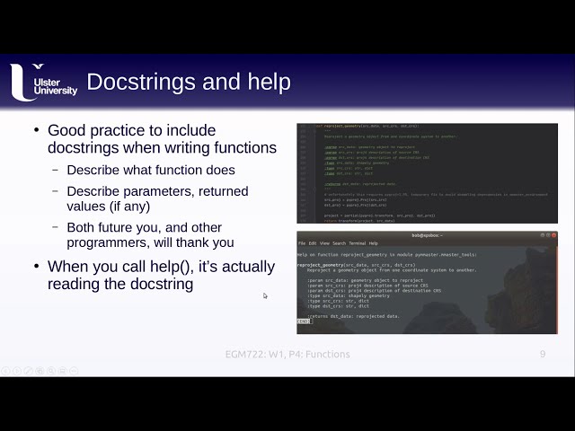 EGM722: Week 1, Part 4: Functions