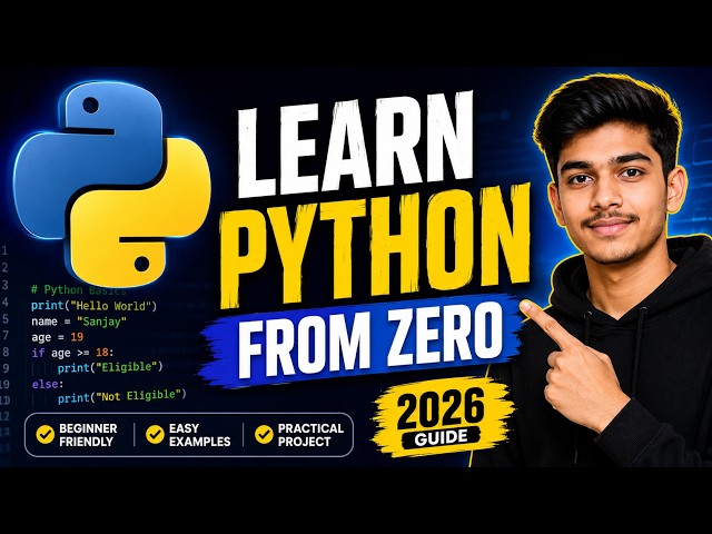 Python Tutorial for Beginners 2026 | Learn Python Programming from Scratch (Full Course)