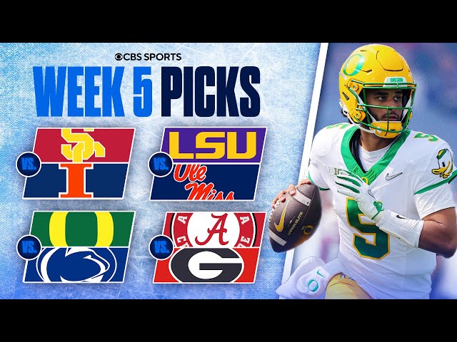 Picks for EVERY Top 25 game in College Football [Full Week 5 Predictions]