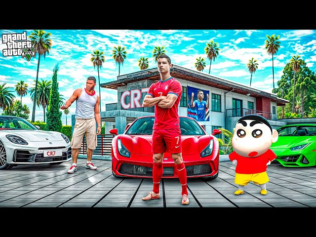 Franklin & Shinchan Visit Ronaldo’s Luxury House in GTA 5