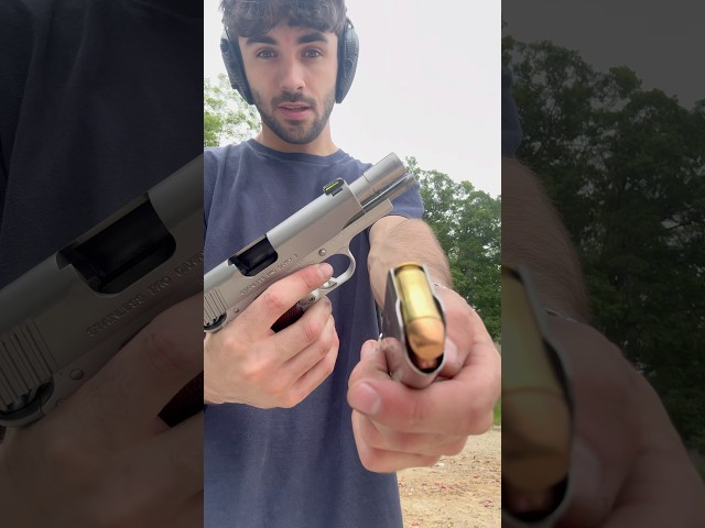 45 no es broma 😳 Calibre de Dios 🇺🇸 #45acp #1911 #pistola #campo de tiro