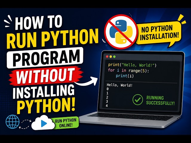 How to run Python without installation | Python | First Python Program