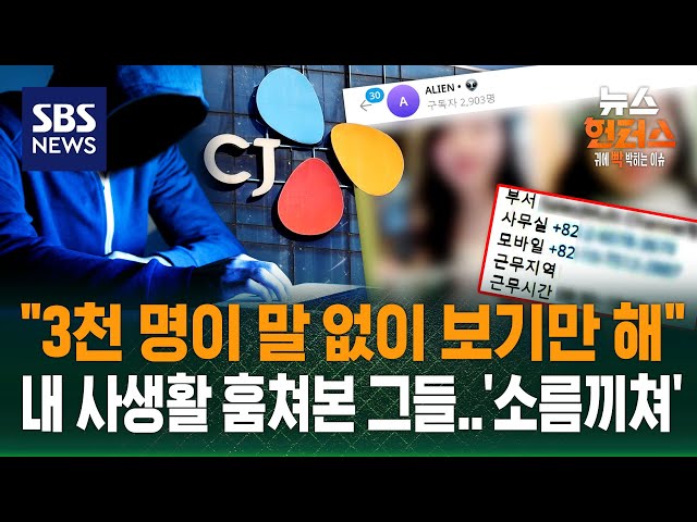 [Case Why] 330 CJ female employees' information leaked: What was the insider after? / SBS / News ...