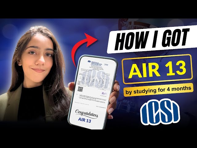 AIR 13 in 4 Months | Complete CS Executive Strategy | Purvi Kelkar