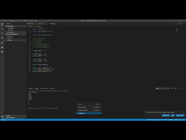 Javascript String length, indexof, lastindexof and slice method with example