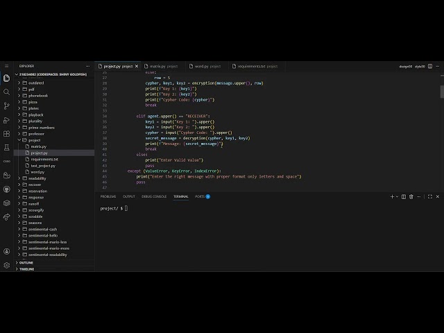 CS50P Final Project — Custom Matrix-Based Cipher in Python