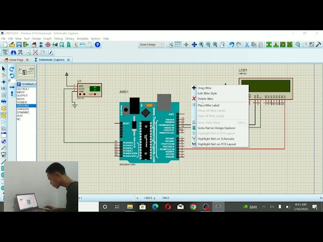 Exersice 10-1. Data logger in cloud menggunakan proteus8 