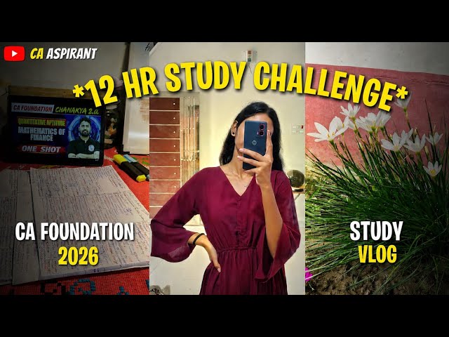 A day in the life of a CA Aspirant🔥 || Study Vlog📚 🥶 || #ca #cafoundation #studyvlog #icai
