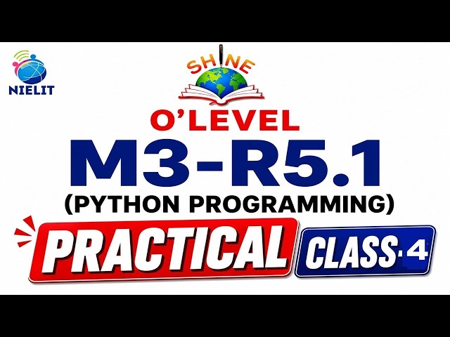 M3 R5.1 || PYTHON PRACTICAL || MOST IMPORTANT PRACTICAL OF PYTHON FOR O LEVEL