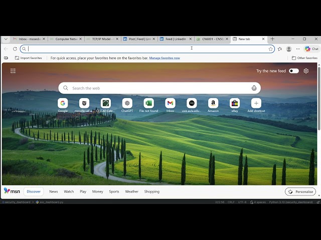 Python to monitor a network