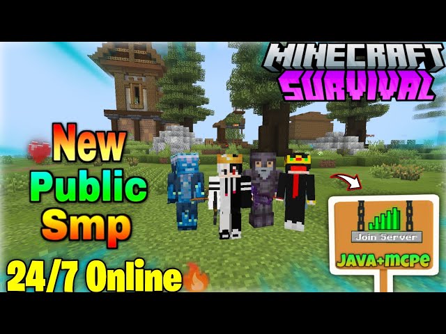 Best Free Minecraft Survival SMP Server 2026 🔥 | Java, PE & Bedrock | 24/7 Online | Anyone Can Join