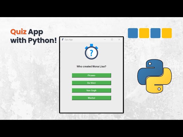 How to Build a Quiz App in Python Using Tkinter and Pandas #python
