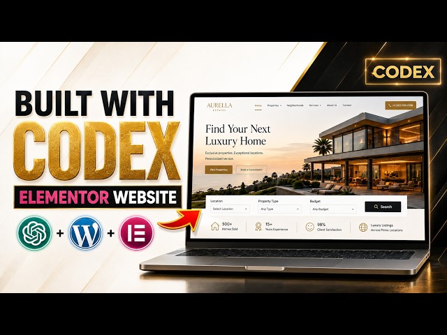 How to Create a Website with Codex & Elementor | Codex Elementor Tutorial 2026
