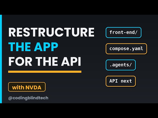 Restructure the Tic Tac Toe App to Prep for the API while using NVDA Screen Reader