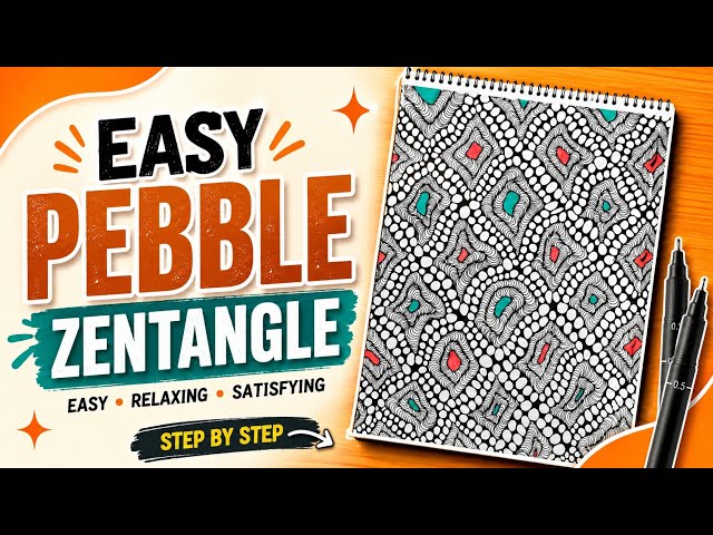 Easy Pebble Zentangle Art | Step-by-Step Tutorial