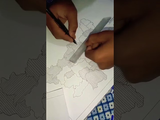 Choropleth map draw|geography practical 😵‍💫😵‍💫#viral #geography #ytshorts #vkpracticals #shortfeed