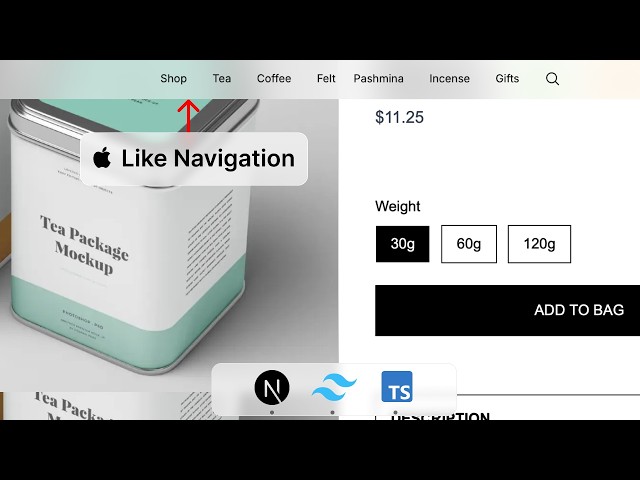 Apple-Like Navbar in React + Tailwind | Sticky on Scroll!