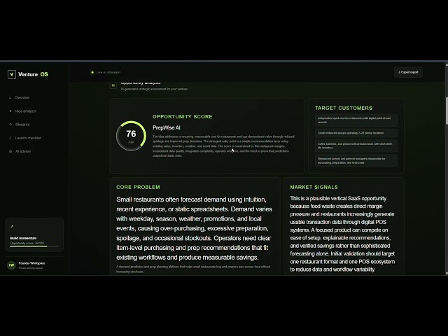 VentureOS — AI Operating System for Founders | OpenAI Build Week 2026