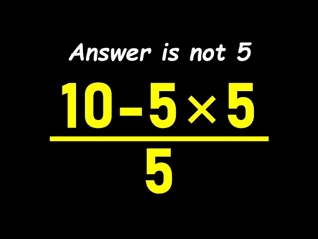 Tricky Math Problem