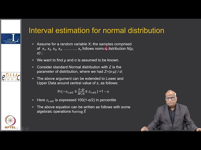 Week 6 - Lecture 29 : Probabilistic Methods – Part B: Error Estimation and Interval Estimation