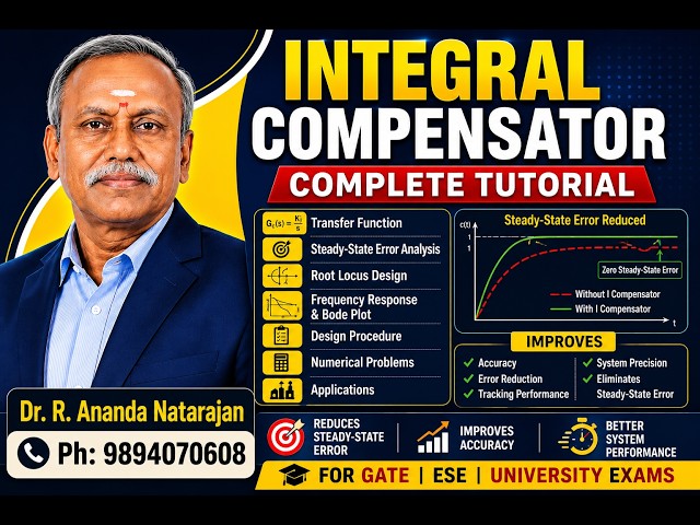 Integral Compensator Complete Tutorial | Design, Analysis &  Problems#controlsystems  #DrRan