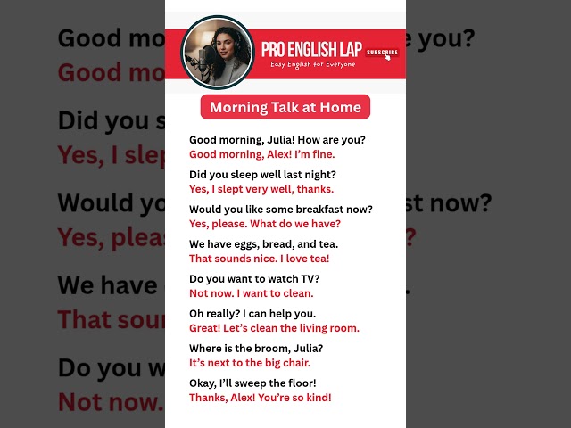 Morning Talk at Home \ English Lessons for Beginners   #LearnEnglish #english #englishspeaking