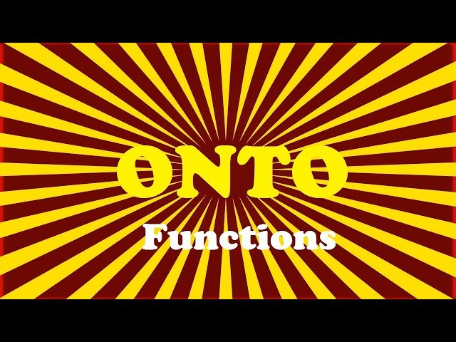 ONTO and INTO Functions | Difference between them | mathematicaATD