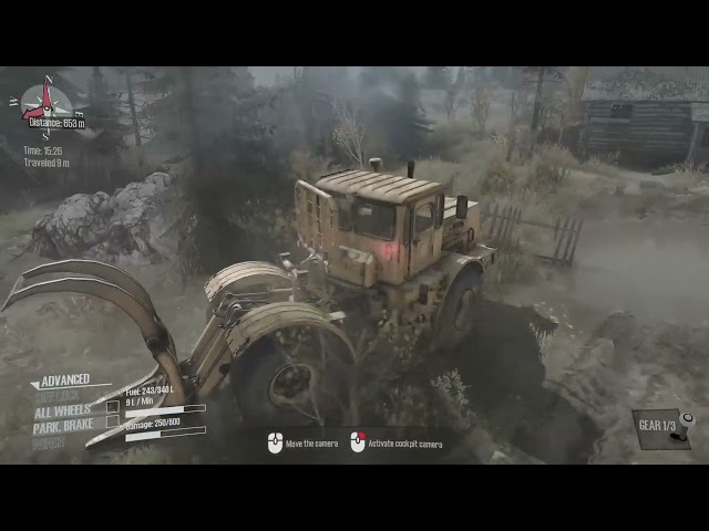 Mudrunner - Downhill map 100% hardcore 1 star