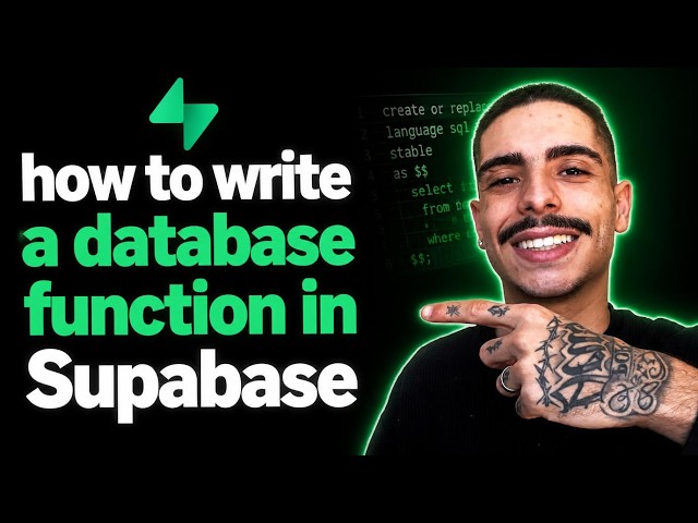 HOW TO WRITE A DATABASE FUNCTION IN SUPABASE (STEP-BY-STEP GUIDE 2026)