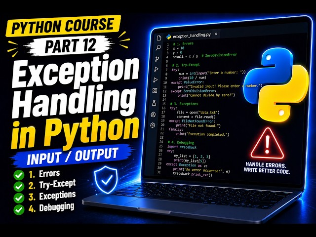 Python for Beginners #12  Exception Handling in Python
