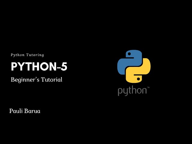 Python For Beginners - Part 5