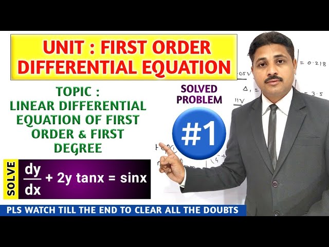 FIRST ORDER DIFFERENTIAL EQUATION | LINEAR DIFFERENTIAL EQUATION WITH CONSTANT COEFFICIENT LECTURE 1