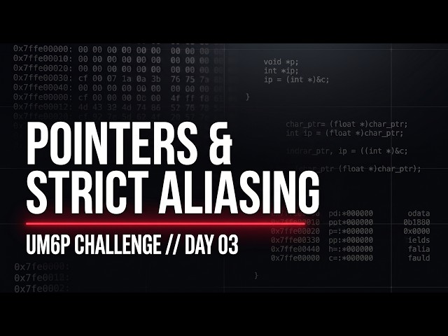 [🔴LIVE] DAY 03 OF THE @UM6PCC CHALLENGE -- pointers & strict aliasing